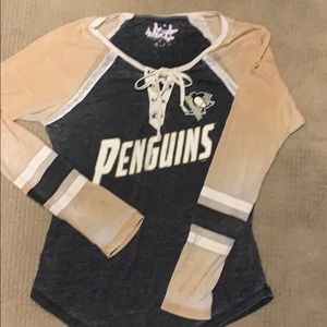 Pittsburgh Penguins hockey long sleeved T-shirt.